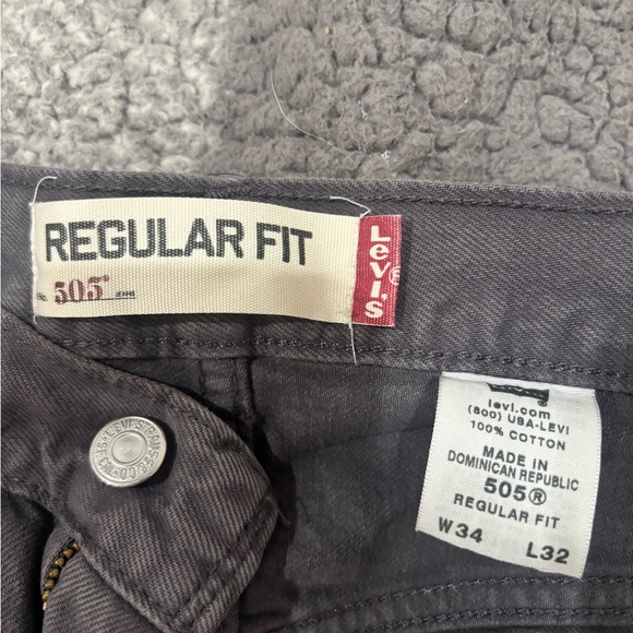 Levi's Men's Straight Jeans - Dark Gray - Picture 3 of 5